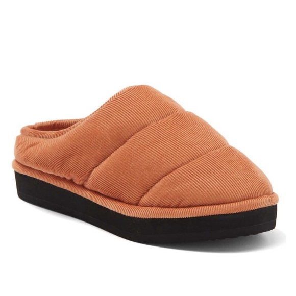 NWT Loeffler Randall Corduroy Puffer Cozy Slip-On Mules - Picture 1 of 5